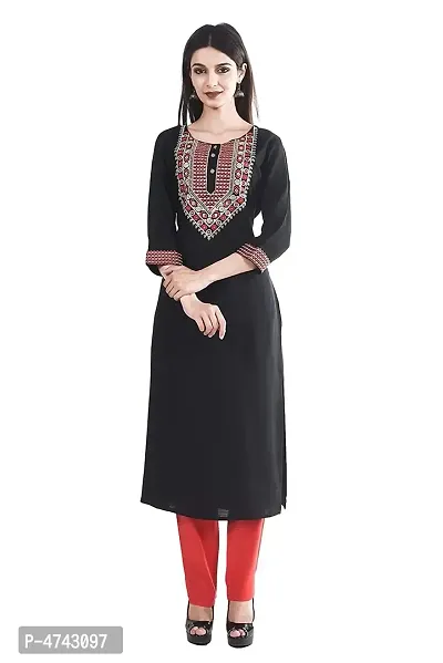 Black Embroidered Kurta