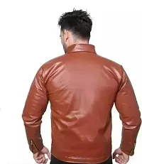 Trendy Stylish PU Long Sleeves Jacket for Men-thumb1