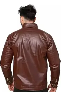 Trendy Stylish PU Long Sleeves Jacket for Men-thumb1