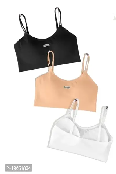 Elegant Women Sport Bras Seamless Letters Comfortable Breathable No Steel Rings Yoga Beauty Back Underwear Bras -Pack Of 3