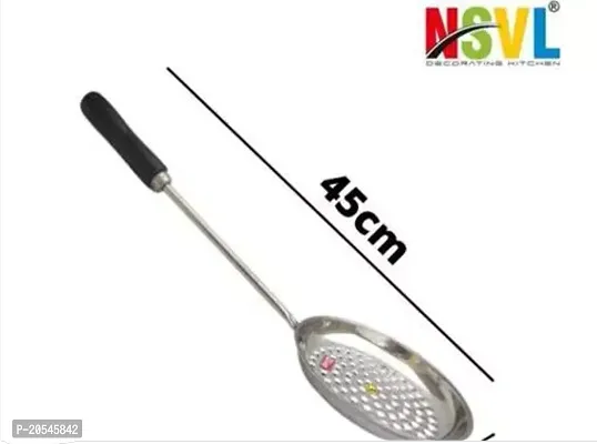 Boondi Maker High Quality Stainless Steel With Wooden Handle For Firm Grip-thumb0