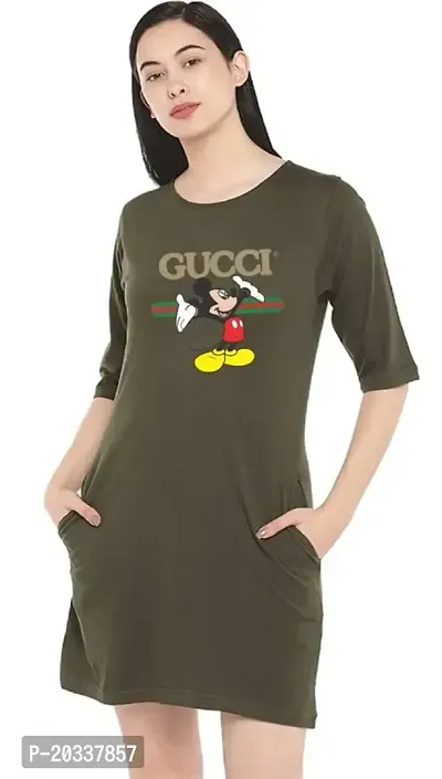 Shanaya Collection Mickey with Gucci Olive XXXL