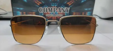 SNOptical Retro Square Sunglasses For Men  Women Brown-thumb1