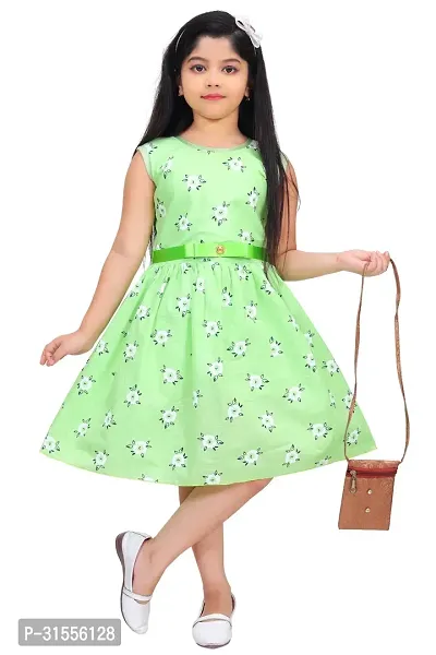 Stylish Cotton Printed Frock for Kid Girl-thumb0