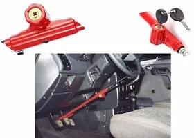 Pedal to Steering Wheel Lock Rod for Brake Clutch - Anti Theft Security Lock System with Keys for Car, Trucks Gear Lock  (Stainless Steel)-thumb2