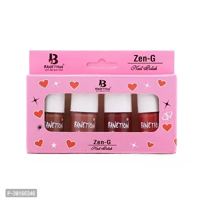 Banetion Non UV Gel Finish Nail Polish 9ml Pack of 4