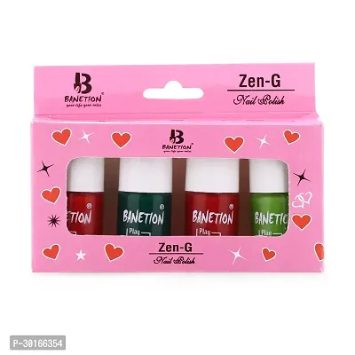 Banetion Non UV Gel Finish Nail Polish 9ml Pack of 4