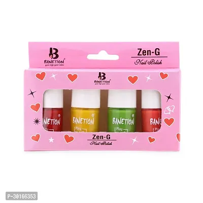 Banetion Non UV Gel Finish Nail Polish 9ml Pack of 4-thumb0