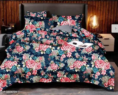 Stylish Cotton Printed Bedsheet with Pillow Cover