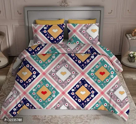 Stylish Cotton Printed Bedsheet with Pillow Cover