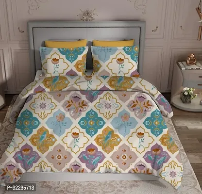 Stylish Cotton Printed Bedsheet with Pillow Cover