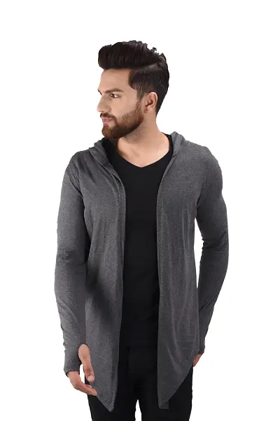 Men's Cotton Blend Solid Long Sleeves Cardigan