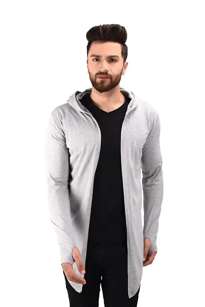 Men's Blend Solid Long Sleeves Cardigan