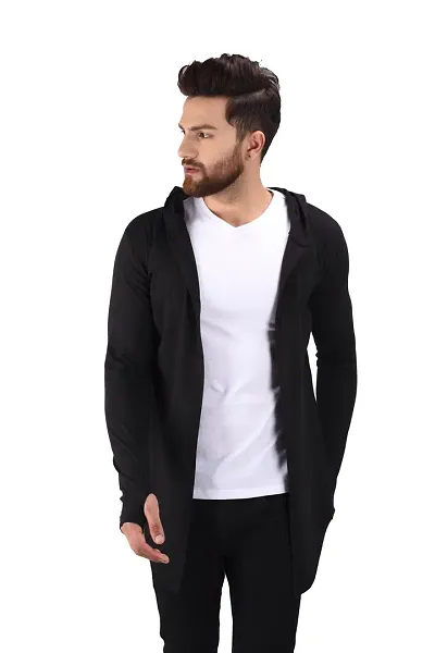 Men's Blend Solid Long Sleeves Cardigan