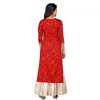 Vaniki Women's Sharara Rayon Kurti with Sharara Set(Red_X-Large)-thumb1