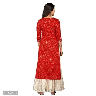 Vaniki Women's Sharara Rayon Kurti with Sharara Set(Red_X-Large)-thumb2