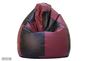 Stylish Maroon Artificial Leather Bean Bag Cover Without Beans-thumb1