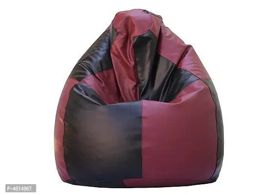 Stylish Maroon Artificial Leather Bean Bag Cover Without Beans-thumb2
