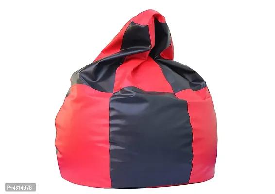 Stylish Red Artificial Leather Bean Bag Cover Without Beans-thumb0