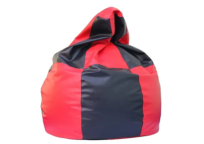 Stylish Red Artificial Leather Bean Bag Cover Without Beans