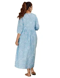 Maternity Dresses for Women - Feeding Kurtis for Women Stylish Latest Pregnancy Dresses for Women Light Blue-thumb3