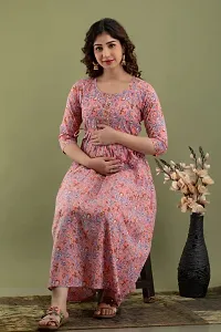 Maternity Dresses for Women - Feeding Kurtis for Women Stylish Latest Pregnancy Dresses for Women Peach-thumb4