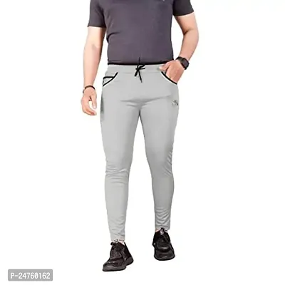 MEN'S GREY SOLID SLIM FIT TRACK PANT – JDC Store Online Shopping