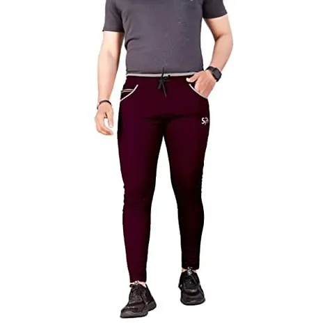 SAYONA ART Men's Slim Fit Track Pants Lycra Stretchable Regular Fit Joggers