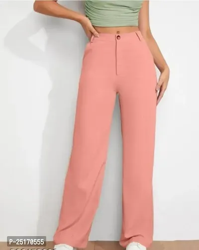 Classic Cotton Blend Solid Trouser for Women