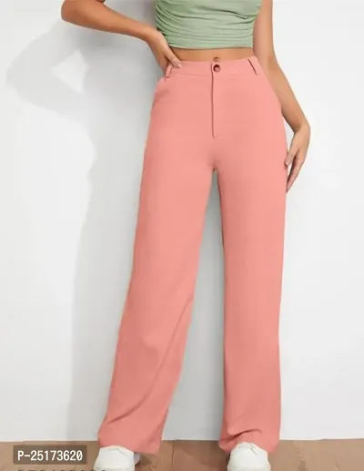 Classic Cotton Blend Solid Trouser for Women