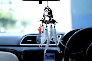Handmade Dream Catchers | Small Dream Catchers for Bedroom, Balcony and Car | Beautiful Showpiece for Home D?cor (White)-thumb2