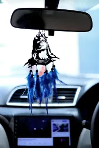 HOME FABLE Dream Catcher for Car Interior Rearview Mirror Hanging Decor Made Acrylic and Nature Feather (Pack of 2)-thumb2