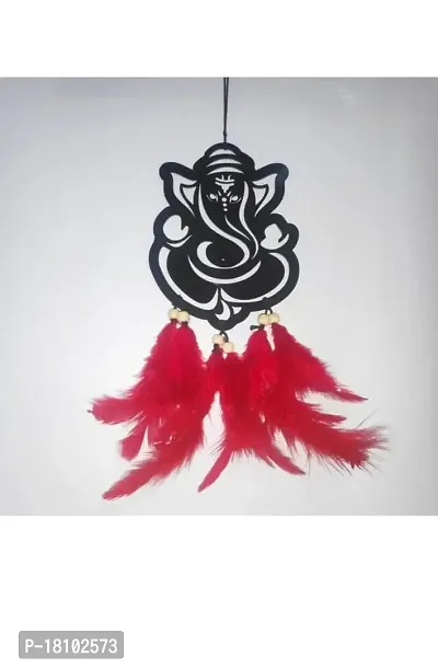 MAC Enterprise Car Dream Catcher for Small Hanging Ganesh with Feather-thumb0