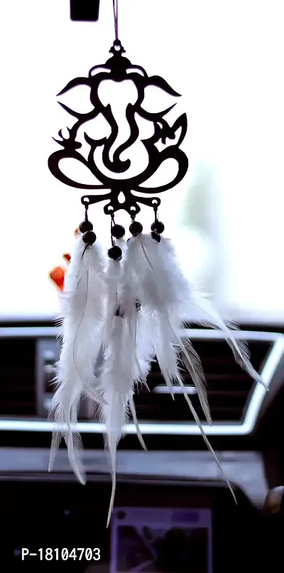 MAC Enterprise Car Dream Catcher for Small Hanging Ganesh with Feather-thumb4