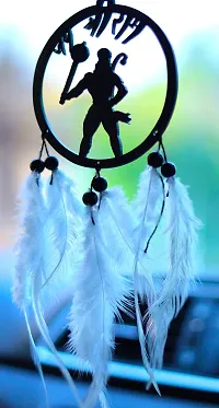 HOME FABLE Dream Catcher for Car Interior Rearview Mirror Hanging Decor Made Acrylic and Nature Feather (Pack of 2)-thumb4