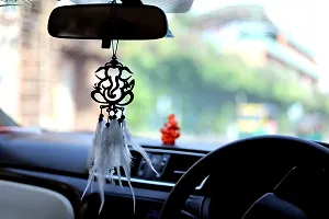 HOME FABLE Dream Catcher for Car Interior Rearview Mirror Hanging Decor Made Acrylic and Nature Feather (Pack of 2)-thumb4