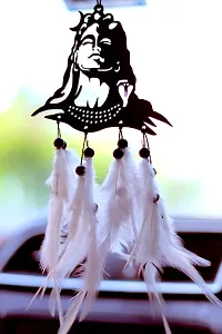 Handmade Dream Catchers | Small Dream Catchers for Bedroom, Balcony and Car | Beautiful Showpiece for Home D?cor (White)-thumb1