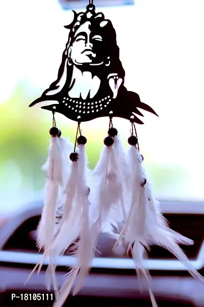 Handmade Dream Catchers | Small Dream Catchers for Bedroom, Balcony and Car | Beautiful Showpiece for Home D?cor (White)-thumb2