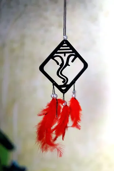MAC Enterprise Car Dream Catcher for Small Hanging Ganesh with Feather