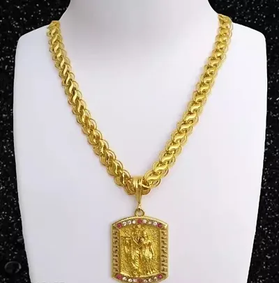 Alluring Brass Chain With Pendant For Men