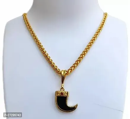 Alluring Golden Alloy Chain With Pendant For Men-thumb0