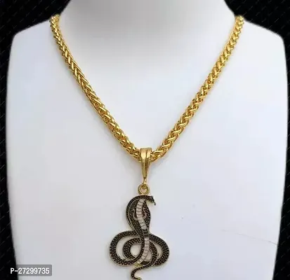 Alluring Golden Alloy Chain With Pendant For Men