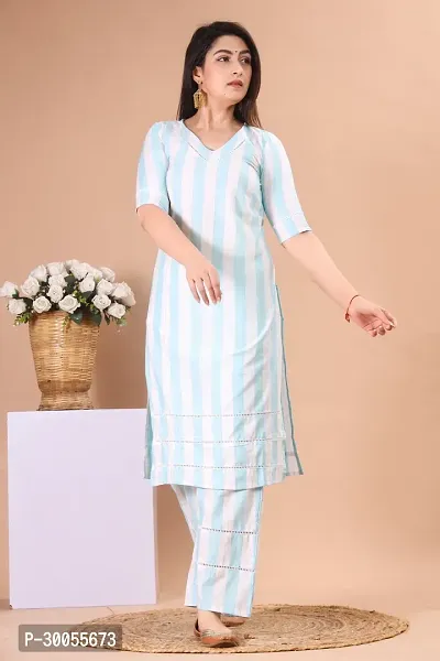 Fancy Cotton Kurta Bottom Set For Women-thumb0