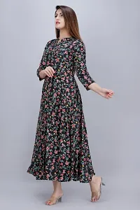 Stylish Rayon Printed Flared Kurta For Women-thumb3