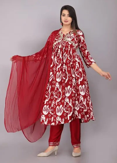 Fancy Rayon Kurta Set For Women