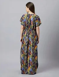 Stylish Satin Printed Kaftan Nighty for Women-thumb2