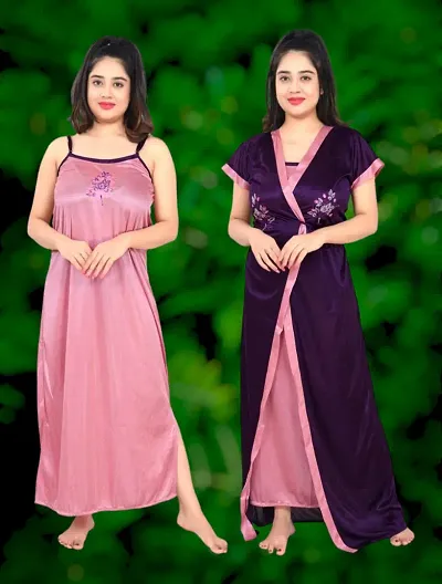 MAHALAXMI SATIN 2PCS NIGHTY