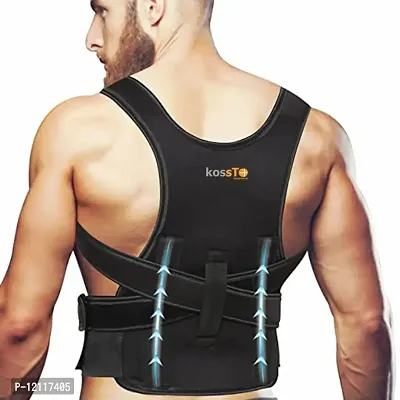 kossto Posture Corrector for Men and Women, Back support for Lower and Upper Back Brace Support and Pain Relief belt with Nine inch double Magnetic-thumb0