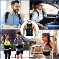 kossto Posture Corrector for Men and Women, Back support for Lower and Upper Back Brace Support and Pain Relief belt with Nine inch double Magnetic-thumb4