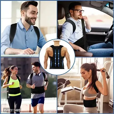kossto Posture Corrector for Men and Women, Back support for Lower and Upper Back Brace Support and Pain Relief belt with Nine inch double Magnetic-thumb5